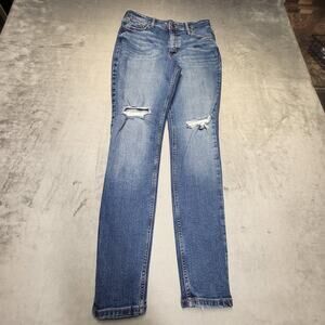 Old Navy‎ Jeans Womens 6 Blue High-Rise Rockstar Super Skinny Distressed